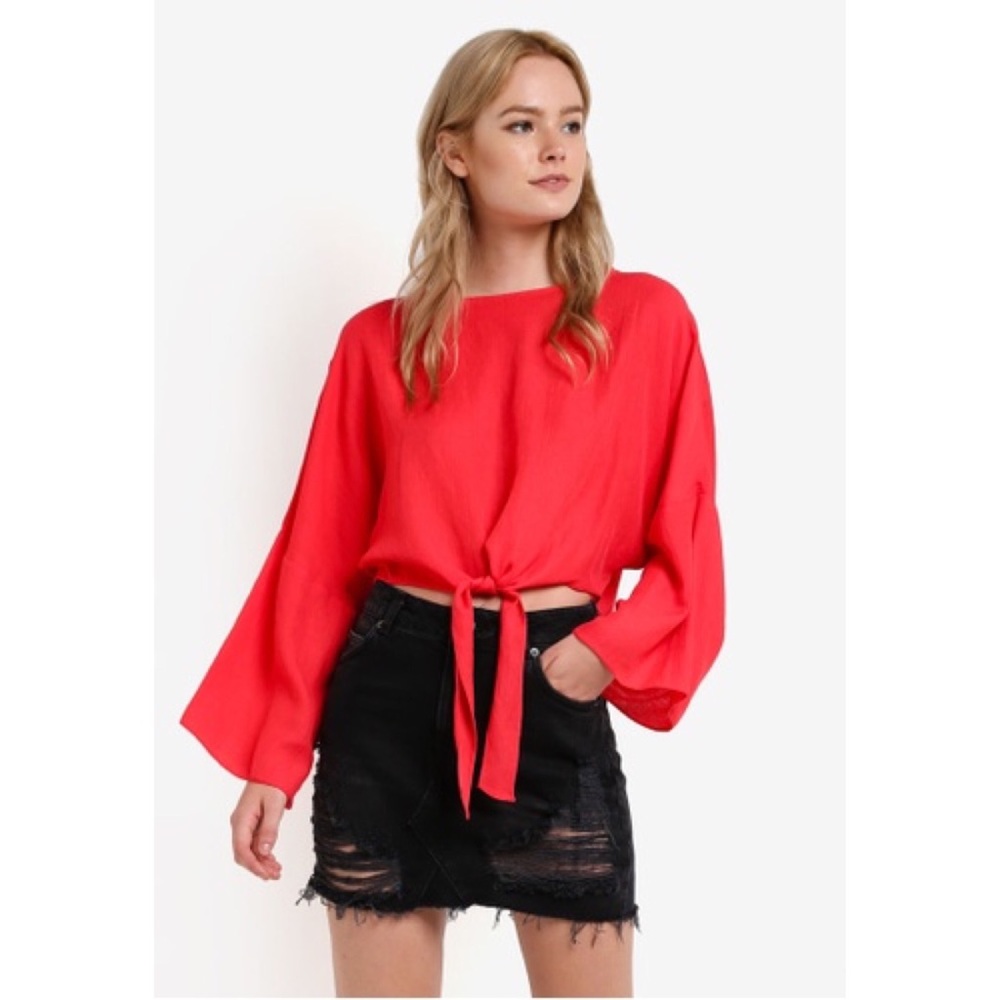 Topshop Knot Front Top